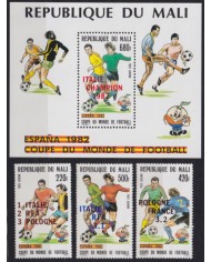 F-EX64257 MALI MNH 1982 WINNER OVERPRINT WORLD CHAMPIONSHIP SOCCER FOOTBALL.