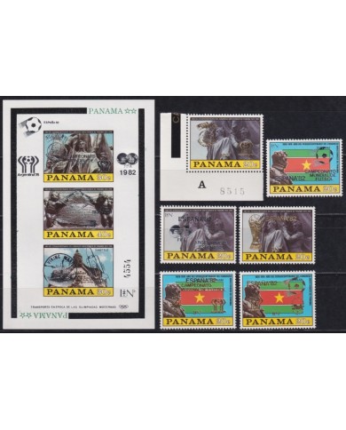 F-EX63620 PANAMA MNH 1982 OVERPRINT FIFA WORLD CHAMPIONSHIP SOCCER FOOTBALL.