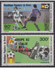 F-EX64276 BENIN MNH 1982 WINNER OVERPRINT FIFA CHAMPIONSHIP SOCCER FOOTBALL.