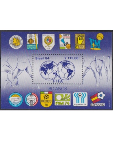 F-EX64263 BRAZIL MNH 1984 FIFA 80º YEAR WORLD CHAMPIONSHIP SOCCER FOOTBALL.