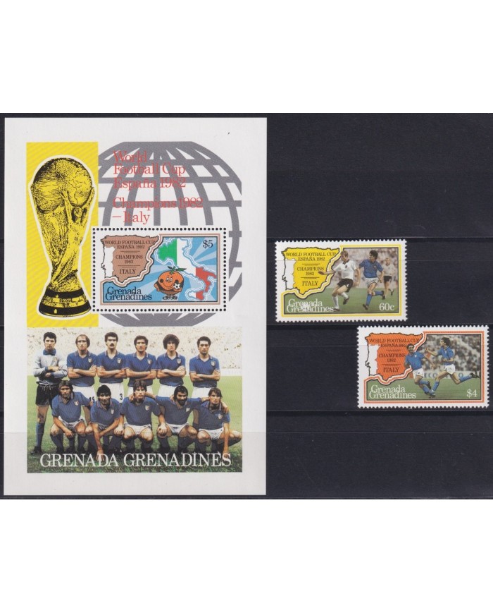 F-EX64274 GRENADA MNH 1982 WORLD CHAMPIONSHIP SOCCER FOOTBALL.