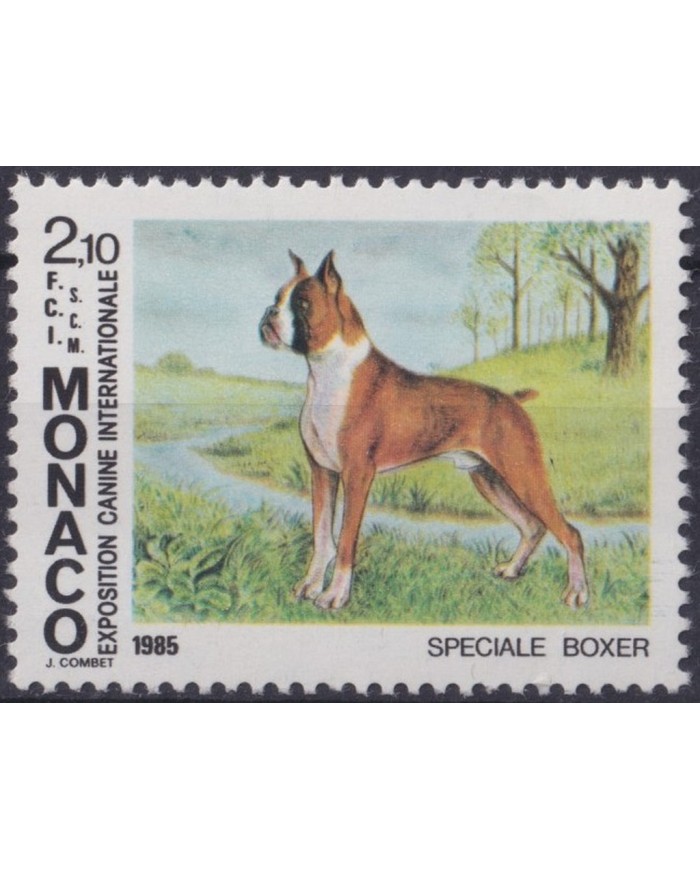 F-EX64452 MONACO MNH 1985 DOG PERROS INTERNATIONAL DOG SHOW.