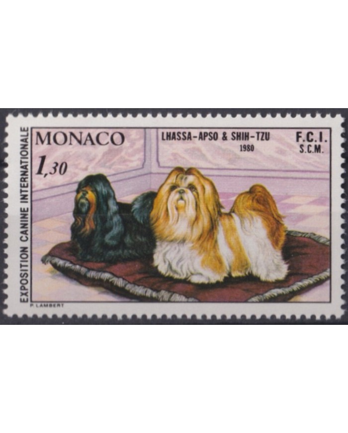 F-EX64453 MONACO MNH 1980 DOG PERROS INTERNATIONAL DOG SHOW.