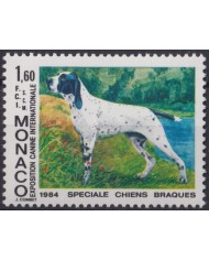 F-EX64454 MONACO MNH 1984 DOG PERROS INTERNATIONAL DOG SHOW.