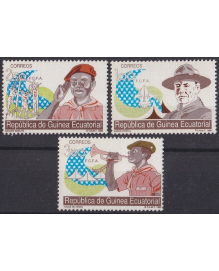 F-EX64458 GUINEA EQUATORIAL MNH 1990 BOYS SCOUT BADEM POWELL.