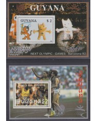 F-EX64625 GUYANA MNH 1988 SEOUL OLYMPIC GAMES TO BARCELONA ATHLETISM.