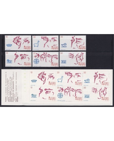 F-EX64629 SPAIN ESPAÑA MNH 1988 SET + BOOKLED DISCOVERY OF AMERICA PIZARRO.