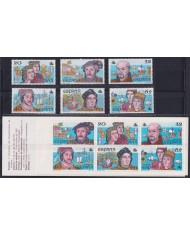 F-EX64632 SPAIN ESPAÑA MNH 1987 SET BOOKLED COLON COLUMBUS DISCOVERY OF AMERICA.