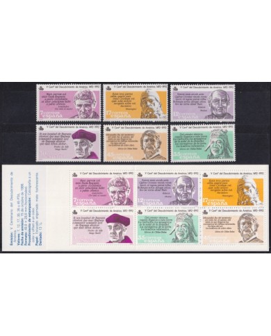 F-EX64634 ESPAÑA SPAIN MNH 1986 BOOKLED DISCOVERY CHILAM BALAM PEDRO AILLY.