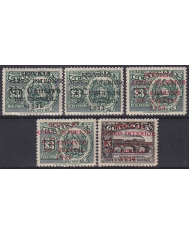 F-EX63838 GUATEMALA MH 1929-34 SERV INTERIOR AEREO TRAIN LOCOMOTIVE RAILROAD.