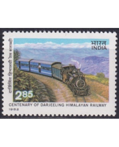 F-EX63382 INDIA MNH 1982 CENT HIMALAYAN RAILWAYS TRAIN LOCOMOTIVE RAILROAD.