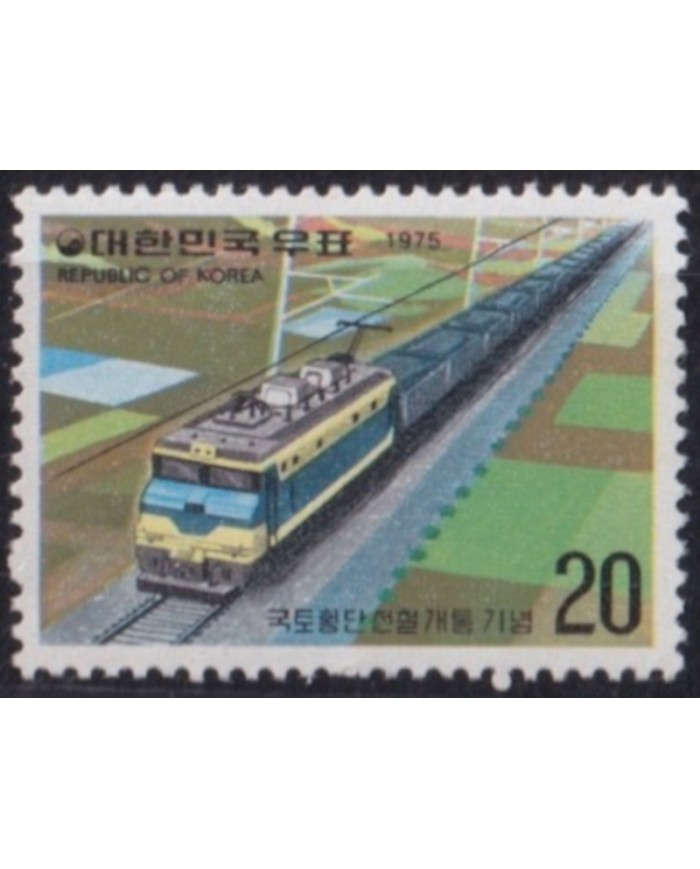 F-EX63541 KOREA MNH 1975 RAILWAYS TRAIN LOCOMOTIVE RAILROAD FERROCARRIL.