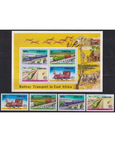 F-EX62868 KENYA MNH 1976 RAILWAYS TRAIN LOCOMOTIVE RAILROAD FERROCARRIL