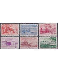 F-EX63402 LIBERIA MNH 1954 BRIDGE RAILROAD BUILDING AIRPORT RAILWAYS.