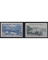 F-EX63551 MADAGASCAR MNH 1962 BRIDGE RAILWAYS TRAIN LOCOMOTIVE RAILROAD FERROCARRIL.