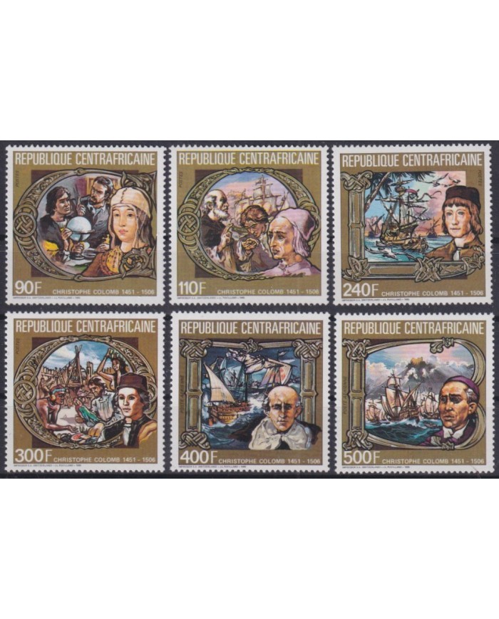 F-EX64477 CENTRAL AFRICA MNH 1985 ONLY 20.000 DISCOVERY COLUMBUS SHIP EXPLORER.