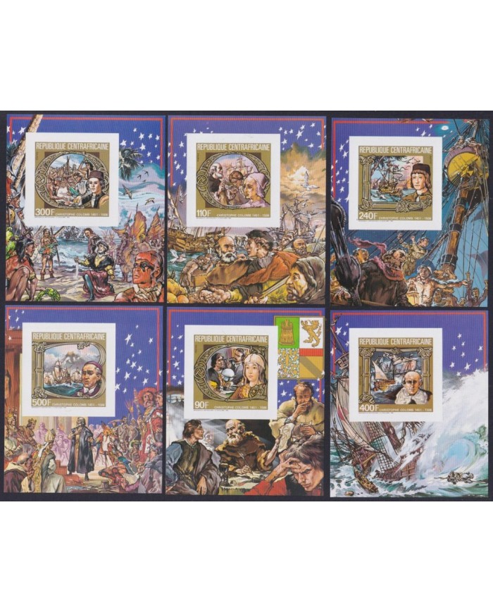 F-EX64479 CENTRAL AFRICA MNH 1985 ONLY 5.000 DISCOVERY COLUMBUS SHIP EXPLORER.