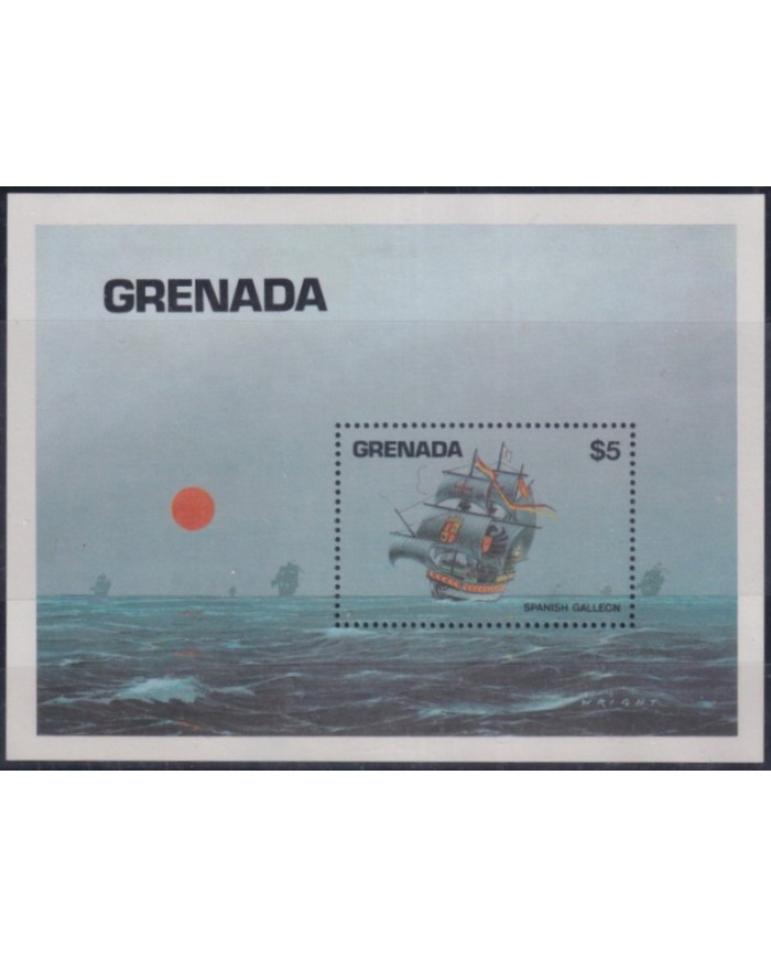 F-EX64480 GRENADA 1984 MNH DISCOVERY AMERICA SHIP BARCOS SPANISH GALEON.