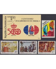 F-EX64483 DOMINICANA REP MNH 1986 DISCOVERY COLUMBUS LANDFALL SHIP REGATTA.