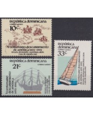 F-EX64484 REP DOMINICANA MNH 1983 DISCOVERY REGATTA COLUMBUS SHIP ANTILLES MAP.