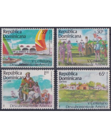 F-EX64485 DOMINICANA REP MNH 1985 DISCOVERY COLUMBUS LANDFALL SHIP REGATTA.