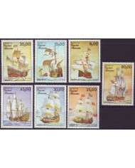 F-EX64488 GUINE - BISSAU COMPLETE SET MNH DISCOVERY SHIP BARCOS DESCUBRIMIENTO.