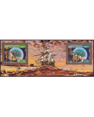 F-EX64644 MAURITANIA MNH 1986 GOLDEN DISCOVERY COLUMBUS COLON SHIP ONLY 10.000.