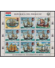F-EX65019 PARAGUAY MNH 1985 BARCO DE DESCUBRIMIENTO COLUMBUS MARCO POLO PINZON COOK.