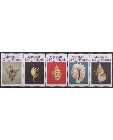 F-EX64502 MARSHALL IS MNH 1985 SEA MARINE WILDLIFE REEF CORAL SHELL.