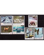 F-EX64650 ROMANIA RUMANIA MNH 1992 FOREST FAUNA BIRD WOLF OWL BEAR EAGLE DEER.