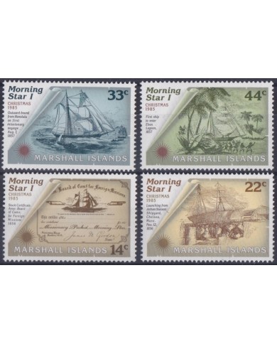 F-EX64504 MARSHALL IS MNH 1985 MORNING STAR SHIP CHRISTMAS.