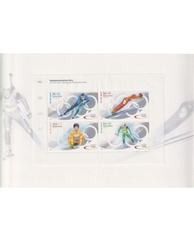 F-EX65032 GERMANY MNH 2002 WINTER OLYMPIC SALT LAKE GAMES SPECIAL CARD.