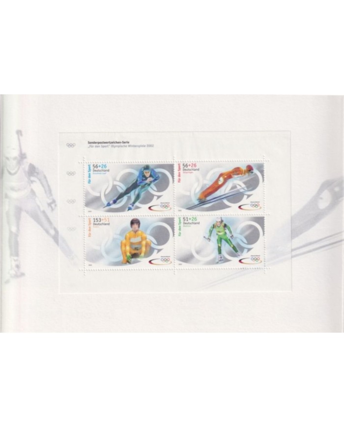 F-EX65032 GERMANY MNH 2002 WINTER OLYMPIC SALT LAKE GAMES SPECIAL CARD.
