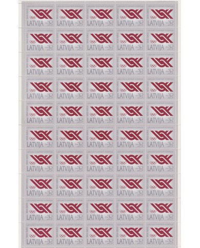 F-EX65037 LATVIJA 1990 RECOGNITION OF OLYMPIC LATVIA COMMITTEE SPECIAL SHEET OF 50.
