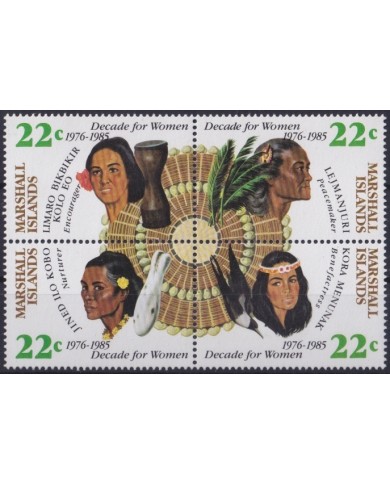 F-EX64510 MARSHALL IS MNH 1985 DECADE FOR WOMAN ETNIC FOLKLORE.