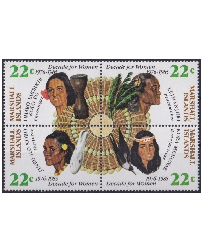 F-EX64510 MARSHALL IS MNH 1985 DECADE FOR WOMAN ETNIC FOLKLORE.