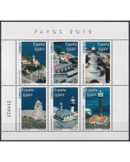 F-EX64517 ESPAÑA SPAIN MNH 2010 LIGHTHOUSE FARO FAROS HOJA ESPECIAL.