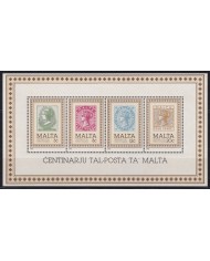 F-EX64647 MALTA MNH 1985 CENTENARY OF FIRST STAMPS.