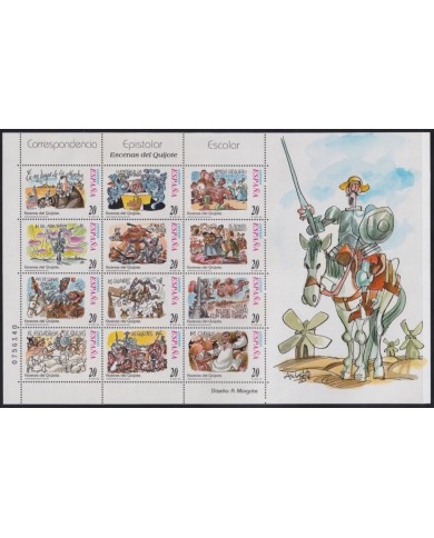 F-EX65017 ESPAÑA SPAIN MNH 1998 MONGOTE CARTOONS DON QUIJOTE CORRESPONDENCIA ESCOLAR.