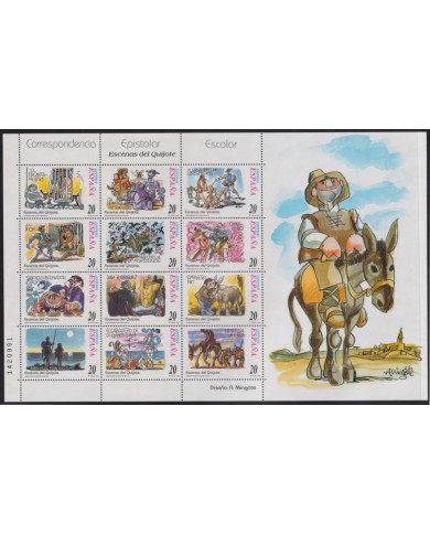 F-EX65017 ESPAÑA SPAIN MNH 1998 MONGOTE CARTOONS DON QUIJOTE CORRESPONDENCIA ESCOLAR.
