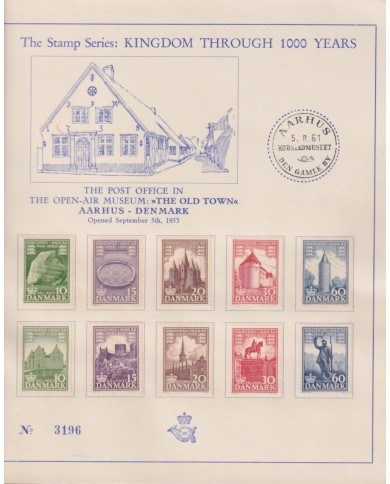 F-EX65022 DENMARK DANMARK 1961 OPEN AIR MUSEUM AARHUS SPECIAL CARDBOARD.