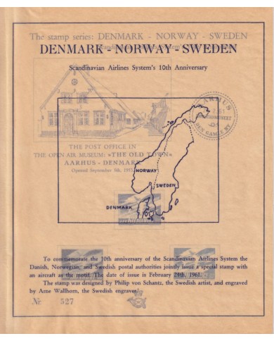 F-EX65023 DENMARK DANMARK 1961 OPEN AIR MUSEUM AARHUS SPECIAL CARDBOARD.