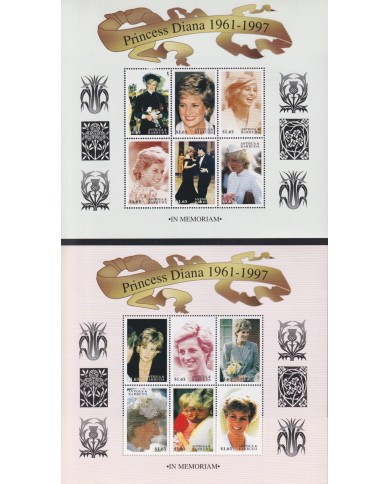 F-EX65042 ANTIGUA & BARBUDA MNH 1997 PRINCESS DIANA IN MEMORIAM SPECIAL SHEET.