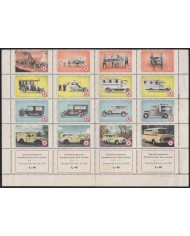 F-EX65046 GERMANY NO GUM CINDERELLA RED CROSS AUTOMOVIL AUTO BLOCK.