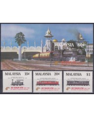 F-EX63410 MALAYSIA MNH 1985 RAILROAD TRAIN RAILWAYS LOCOMOTIVE FERROCARRIL