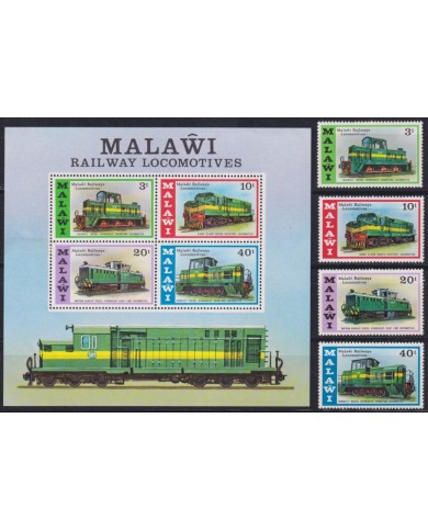 F-EX62869 MALAWI MNH 1976 RAILROAD TRAIN RAILWAYS LOCOMOTIVE FERROCARRIL