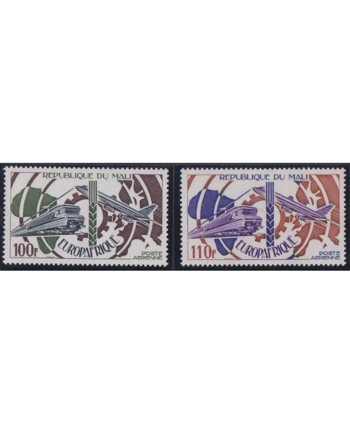 F-EX63962 MALI MNH 1974 EUROPE AFRIQUE AIRMAIL AVION RAILROAD TRAIN RAILWAYS LOCOMOTIVE FERROCARRIL