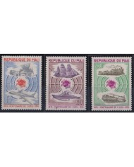 F-EX63965 MALI MNH 1974 UPU CENT AVION SHIP RAILROAD TRAIN RAILWAYS LOCOMOTIVE FERROCARRIL