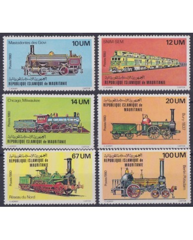 F-EX63420  MAURITANIA MNH 1980 RAILROAD TRAIN RAILWAYS LOCOMOTIVE FERROCARRIL