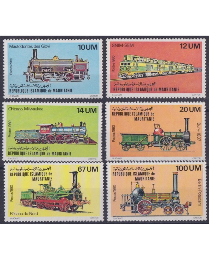 F-EX63420  MAURITANIA MNH 1980 RAILROAD TRAIN RAILWAYS LOCOMOTIVE FERROCARRIL